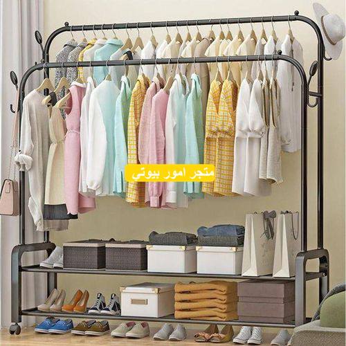 Heavy-Duty Double-Layer Clothes Rack